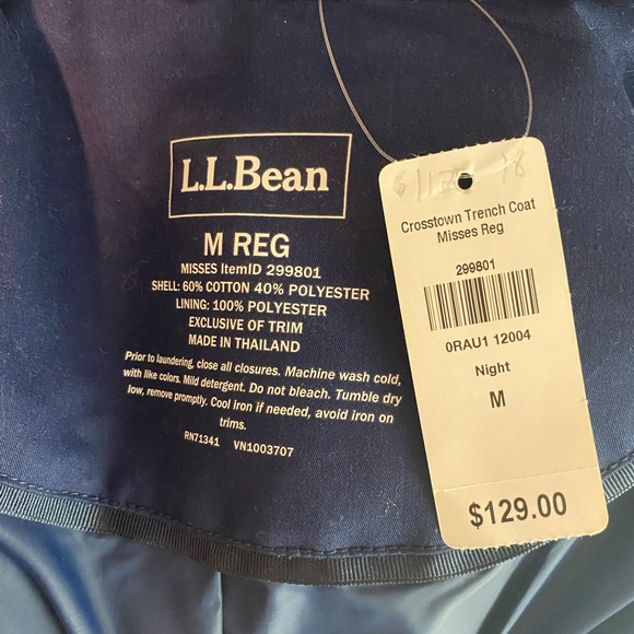 *NWT* L.L. Bean Crosstown Trench Coat - Picture 4 of 11
